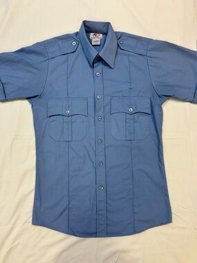 Port Authority Women's Short-Sleeve Button-Down Shirt in Slate Blue